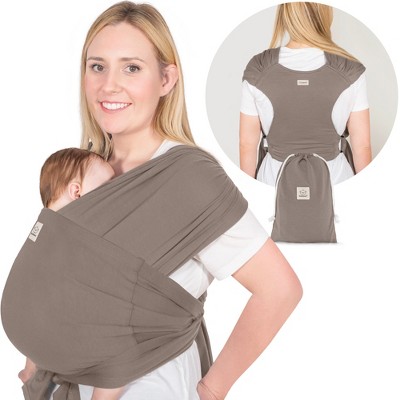 Image of KeaBabies D-Lite Baby Wrap Carrier, Adjustable Baby Carrier, Baby Sling, Newborn, Infant, Toddler 7-44lbs (Copper Gray)