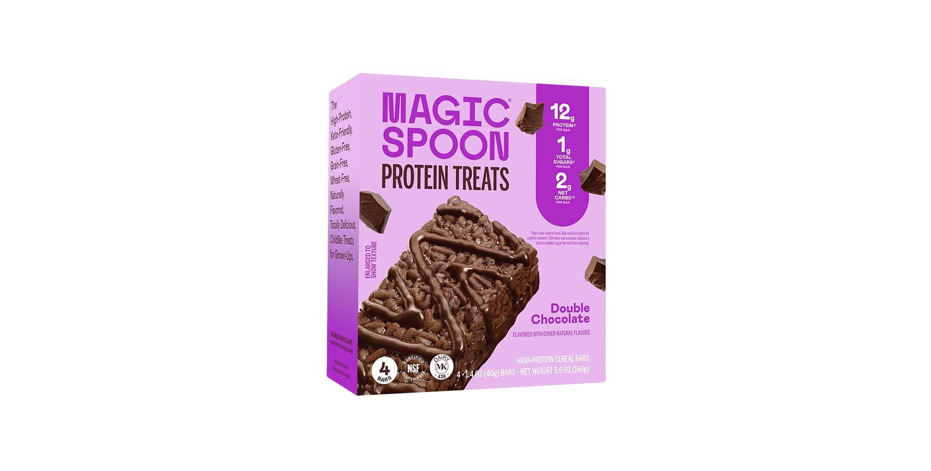 MAGIC SPOON Snack Bars Double Chocolate Treats - 5.6oz/4ct