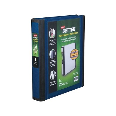 Staples Better Mini 1-Inch D 3-Ring View Binder Blue (20942) 924443