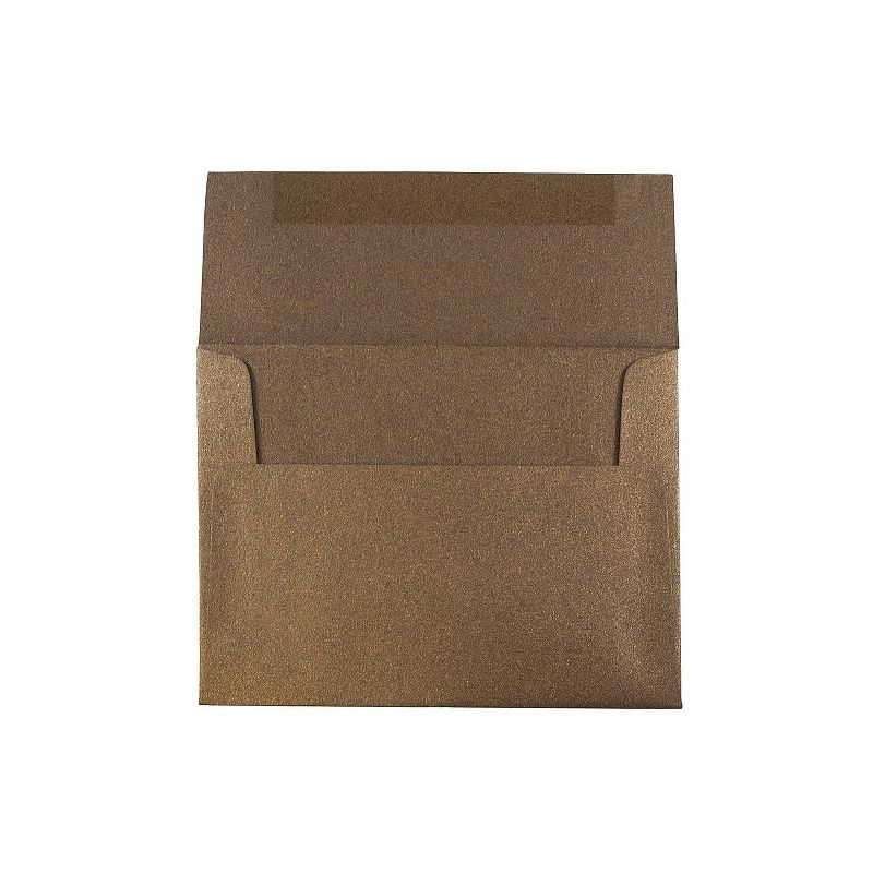JAM Paper A2 Metallic Invitation Envelopes 4.375 x 5.75 Stardream Bronze GCST602, 2 of 3
