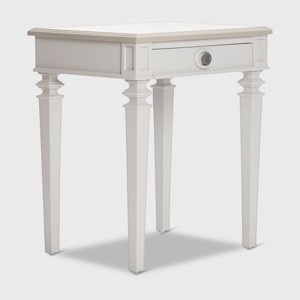 Benson End Table Nightstand with Drawers Light Gray - Finch - 1 of 4