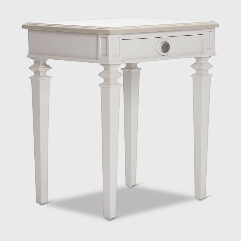 Benson End Table Nightstand with Drawers Light Gray - Finch, 1 of 12