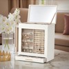 Gulches Elegant 4-Drawer Jewelry Box with Clear Front & Pink Velvet Interior ¨C White Storage Cabinet for Accessories - 2 of 4
