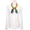 INSPIRE CHIC Women's Floral Printed Satin Square Flowers Silky Neck Scarves 1Pc - 2 of 4