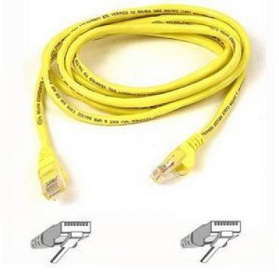 Belkin Cat5e Patch Cable - RJ-45 Male Network - RJ-45 Male Network - 5ft - Yellow