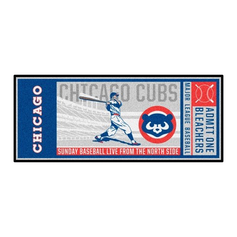 mlb chicago cubs 1990 30 x72 retro ticket runner mat target