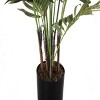 GlasFlength Artificial Plants Artificial Rubber Tree Artificial Areca Palm Tree Faux Plants for Indoor Home Decor, Green, 27.5"*27.5"*47.25" - 4 of 4