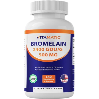 Bromelain 500mg (2400 GDU/gram) - 180 Capsules