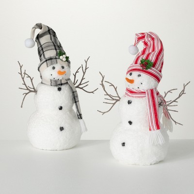 Northlight Set Of 2 Winter Skiing Snowmen Christmas Table Top ...