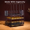 DOMETOUR Desk Organizer with Drawer, 4-Tier Mesh Desk File Organizer with 5 Vertical File Holders and 2 Pen Holders, Multifunction Desktop Organizer - 3 of 4