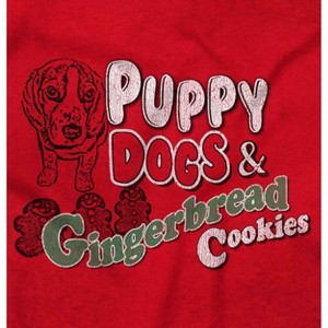 Christmas Puppy Gingerbread Cookie Womens Graphic T Shirt Tees Brisco Brands - 1 of 4