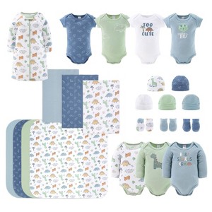 The Peanutshell Baby Saurus 23-Piece Layette Gift Set in Blue/Green 0-3 months - 1 of 4