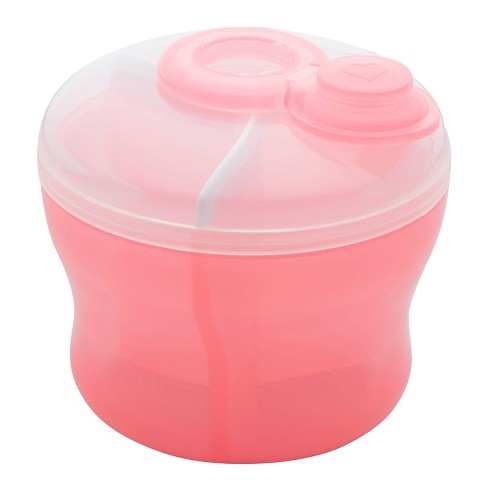 Cute Cartoon Portable Milk Powder Container With Spoon - Pink