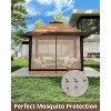 13x13 FT Outdoor Folding Gazebo with Mosquito Netting – Instant Tent with UV & Rain Protection, Silver Coated Cover - 3 of 4