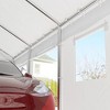 Whizmax Heavy Duty Steel Outdoor Carport,Storage Boat Shed Canopy Garage Car Shelter With 4 Window Sidewalls And 4 Doors - 4 of 4
