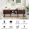 SEVOBAL TV Stands up to 70" TV with Storage Fluted Wood Living Room Media Console Entertainment Center with Cable Management, Brown, 15"*60"*18.5" - 3 of 4