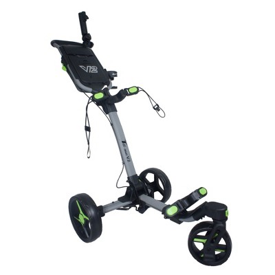 Axglo V2 Golf Push Cart - 3-Wheel - Patented 1-Step Folding System