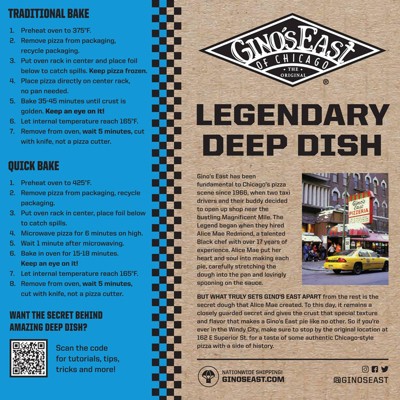 Gino's East Deep Dish Sausage Frozen Pizza - 26oz