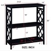 Solid Wood 3-Tier Console Table with Open Shelves for Hallway Bedroom or Living Room, 31.5 in Wide-3irtyhousy - 4 of 4