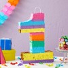 Blue Panda Rainbow Number 1 Pinata for 1st Birthday Party Supplies, Fiesta, Cinco de Mayo Celebration (Small, 16.5 x 11 x 3 In) - 2 of 4