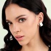 SOHI Women's California Gold Minimal Square Stud Earrings - 3 of 4
