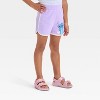 Toddler Girls' 2pc Disney Lilo & Stitch Angel Striped T-Shirt & Retro Knit Shorts Set - Purple - 4 of 4