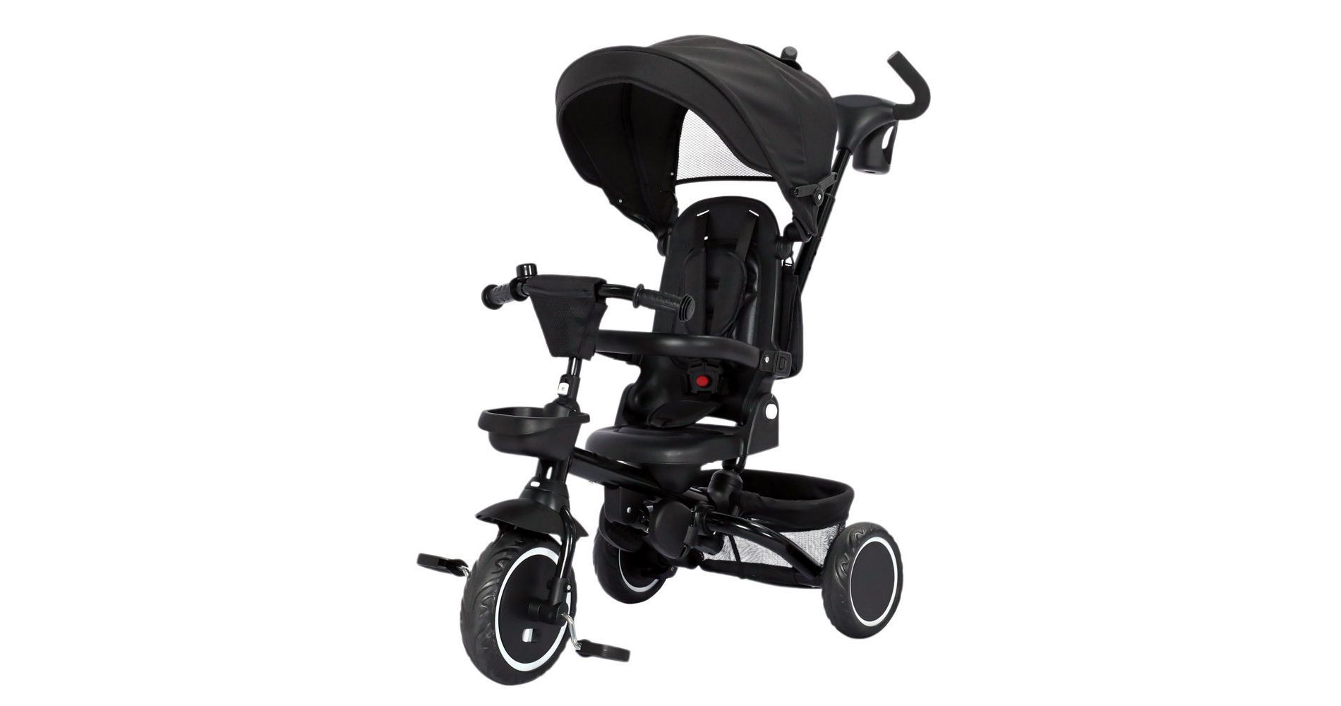 Kinder King 8 in 1 Kids Tricycle Folding Toddler Trike w/Adjustable Push Handle