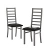 Kumasinova Set of 2 Leather Upholstered Dining Chairs, High Back Kitchen Chairs, Metal Armless Chairs with Waterproof Cushions, Dining Room Chairs - 4 of 4
