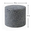 Wovenbyrd Hampton 19" Round Pouf Ottoman - 3 of 4