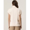 Allegra K Women's Turtleneck Twist Sleeveless Vest Solid Color Knit Pullover Casual Sweater - 4 of 4