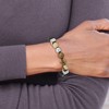 Chisel Stainless Steel Polished with Brown Jasper Beads Black Leather 8" Bracelet - 4 of 4