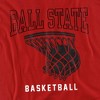 Ball State University Basketball Hoop Adult T-Shirt Red - 2 of 4