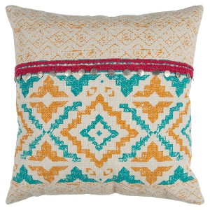 Natural Geometric Throw Pillow - Rizzy Home
