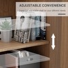 [31-inch | Modern Minimalist]Double Door Black Wood Grain Storage Cabinet (Glass Doors + Storage Compartments) - 2 of 4