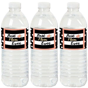 Big Dot of Happiness Best Mom Ever - Mother's Day Water Bottle Sticker Labels - Set of 20 - 1 of 4