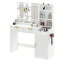 Vanity Makeup Dressing Table Set with 11 Shelves & 2 Drawers Makeup Vanity Desk - 2 of 4