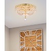 Elegant Lighting Century 4 light Gold Flush Mount Clear Royal Cut Crystal - image 2 of 4