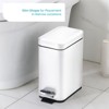 Home Zone Living 1.3 Gallon Slim Stainless Steel Trash Can with Step On Pedal and Soft Close Lid - 2 of 4