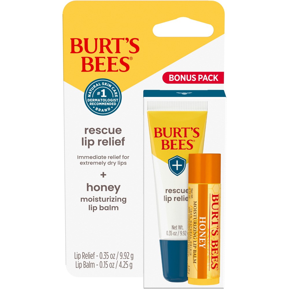 Photos - Lipstick & Lip Gloss Burts Bees Burt's Bees Rescue Squeeze + Honey Bundle Lip Balm - 2ct 