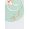 Slickblue Women's Fashion Earrings, Oval Multi Hoop Drop Style, Matte Gold Look, Stud Closure, 2.5" - 2 of 3