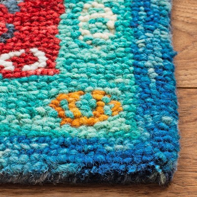 Aspen 6' x 9' Blue Multicolor Hand-Tufted Wool Area Rug