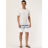 Lars Amadeus Men's Striped Beach Shorts Color Block Swimming Drawstring Board Surfing Shorts - 4 of 4