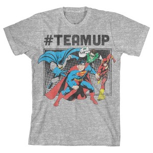 DC Comics Justice League #TeamUp Boys T-Shirt - 1 of 2
