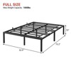 14 Inch Metal Bed Frame, Twin Size Platform Bed with Steel Slats, Anti-Slip Support, Noise Free, No Box Spring Needed, Black - 2 of 4