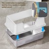 Stainless Steel Cat Litter Box, Extra Large Covered Litter Box for Big Cats, Enclosure XL Metal Litter Pan Tray, High Sided, Anti-Leakage, White - 4 of 4