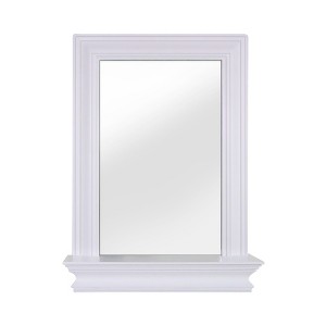 Teamson Home Stratford Wooden Wall Mirror with Storage Shelf, White - 1 of 4