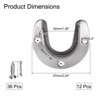 Unique Bargains Stainless Steel U Shape Design Easy to Install Multiple Use Closet Rod Bracket 12 Pcs - 2 of 3