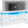 Homhougo TV Stand for TVs up to 75" White - 2 of 4