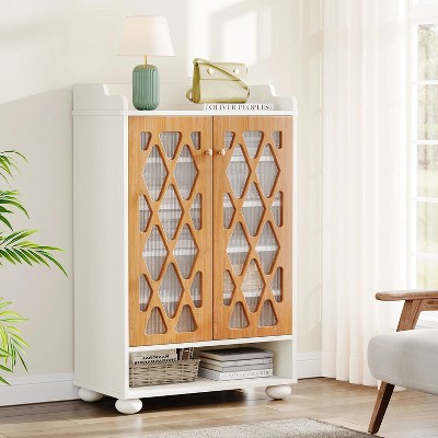 Hommoo 7-Tier Shoe Storage Cabinet White
