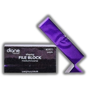 Diane Sanding Block  (PACK OF 3) Med/Coarses - Purple - D971 - Multi-Sided Nail File for Precise Contouring & Shaping - 1 of 2